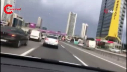 İstanbul trafiğinde "makas" terörü kamerada