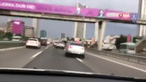İstanbul trafiğinde 'makas' terörü kamerada