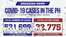 DOH reports 1,590 new cases, bringing the national total to 531,699, as of February 4, 2021.