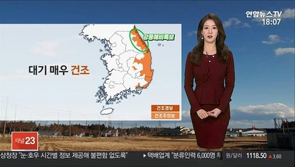 [날씨] 내일 기온 올라…동쪽 건조특보, 화재 주의