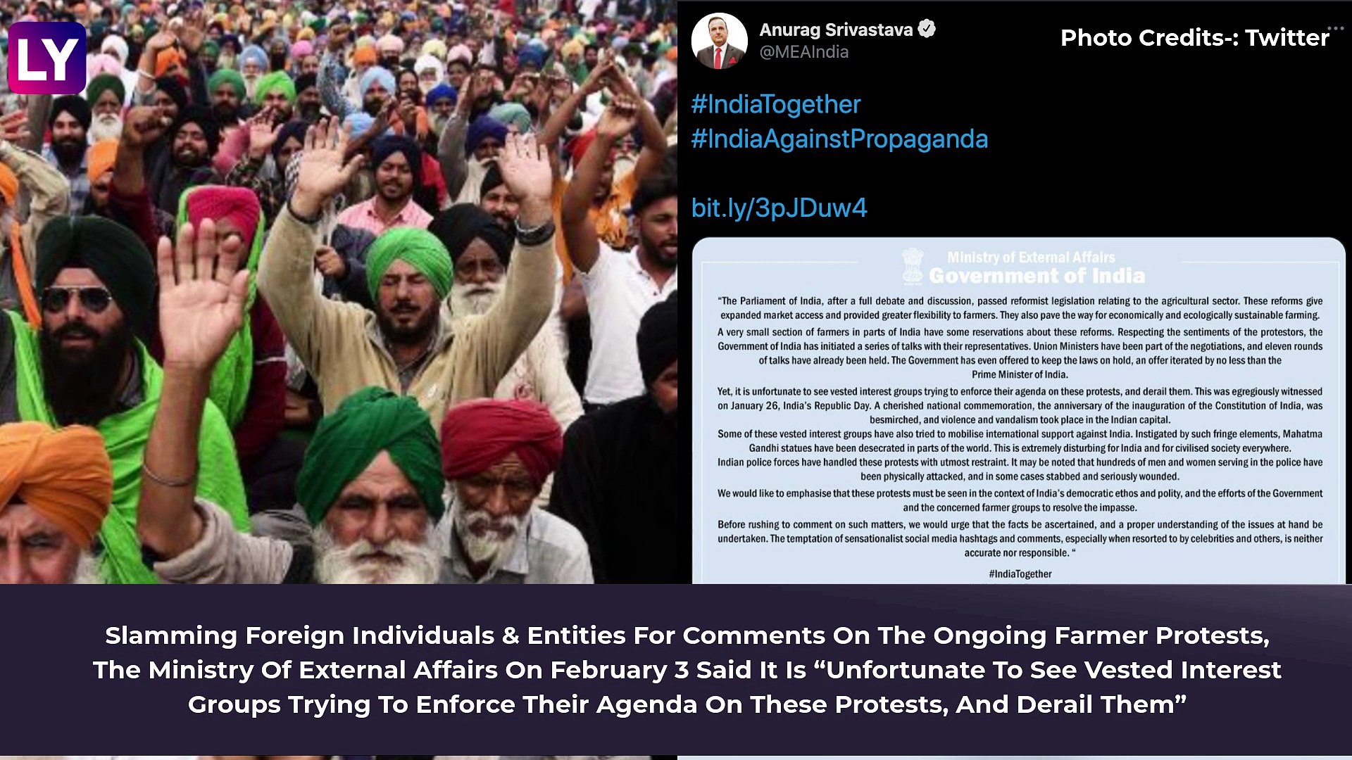 ⁣Rihanna's Tweet On Farmer Protests Leads To MEA Releasing A Statement: Dr Jaishankar, Amit Shah