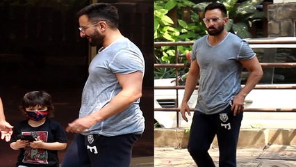 Cool Dad Saif Ali Khan Spotted with Cute Taimur Khan Outside his House; Viral video | Boldsky