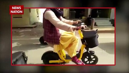 RJD Leader Tej Pratap Yadav seen on E-cycle in Vrindavan, watch video