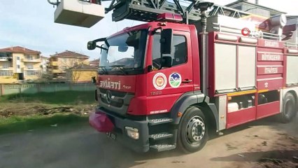 Yangına uykuda yakalanan aile komşuları sayesinde ölümden döndü