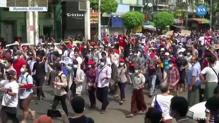 Myanmar’da Darbeyi Protesto Gösterisinde Silah Sesleri