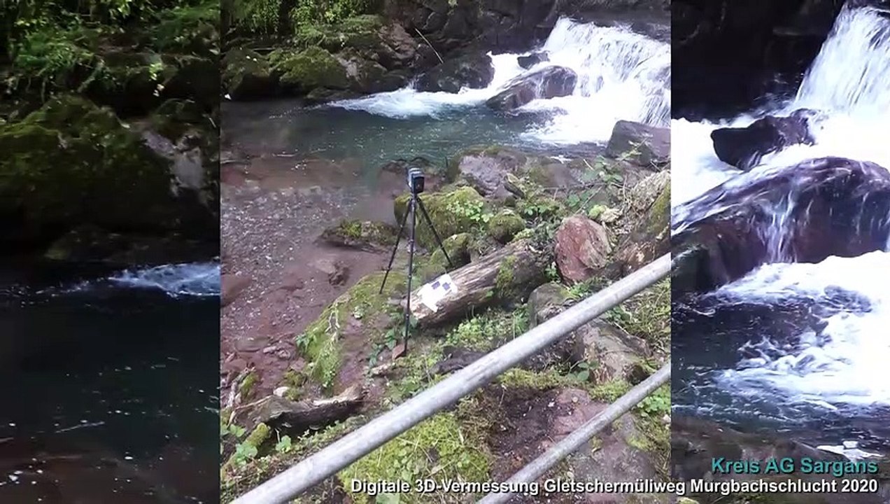 3D-Modell Gletschermüliweg Murgbachschlucht