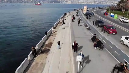 Kız Kulesi Sahilinde Pes Dedirten Görüntü Doldu Taştı