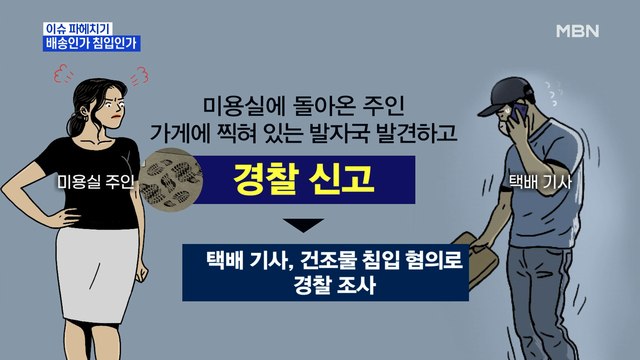 MBN 뉴스파이터-'안전 배송' 하려던 택배 기사…배송인가 침입인가