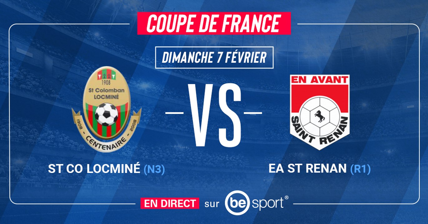 Coupe de France - St Co Locminé (N3) – EA St Renan (R1) - LIVE