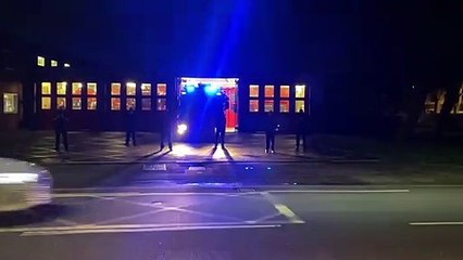 Derbyshire firefighters clap for Captain Sir Tom Moore
