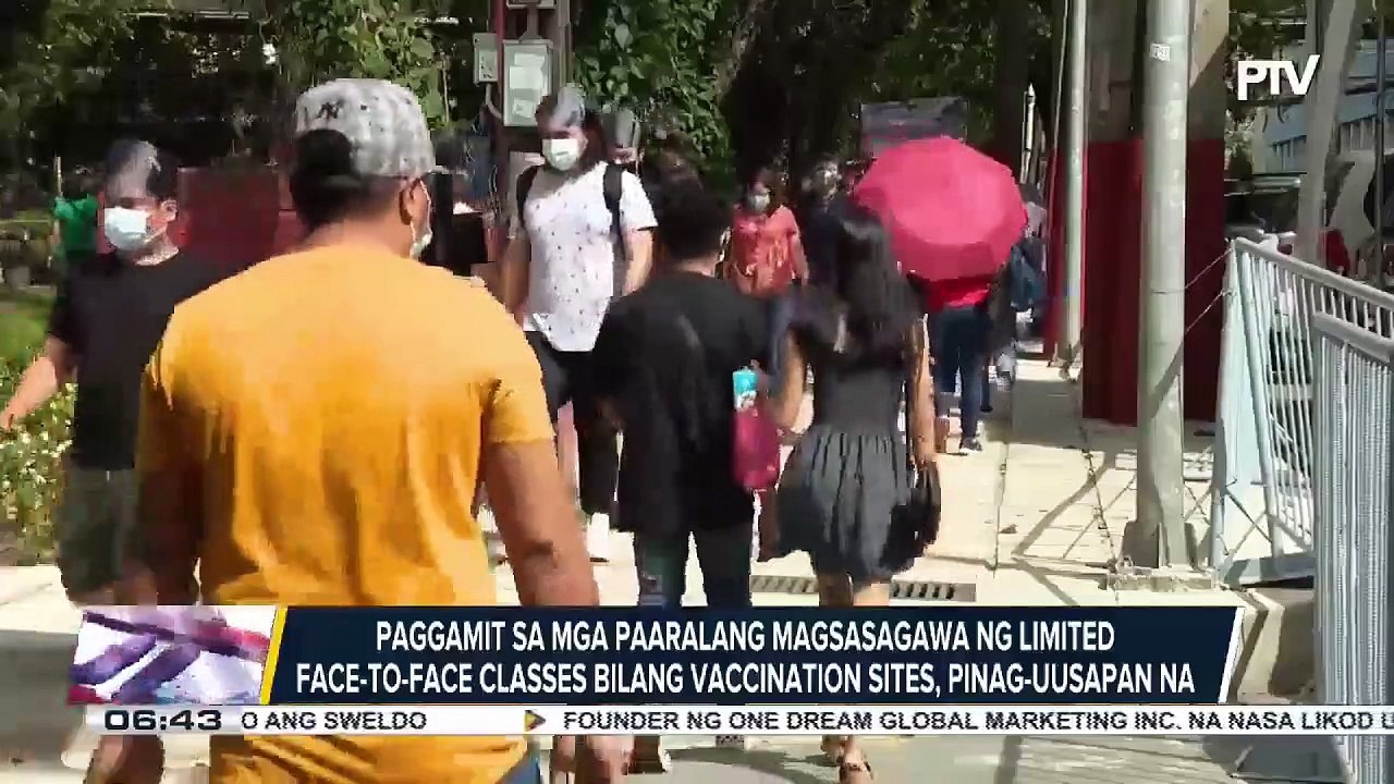 Paggamit sa mga paaralang magsasagawa ng limited face-to-face classes bilang vaccination sites, pinag-uusapan na; limited face-to-face classes ng UST sa medical and health allied programs, inaprubahan ng Manila LGU