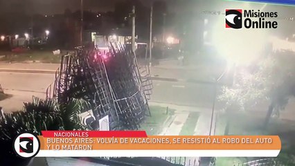 Buenos Aires volvía de vacaciones, se resistió al robo del auto y lo mataron