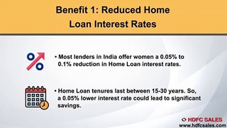 Home Loan Benefits for Women in India | Home Loan Plans & Policies for Women in India - HDFC Sales