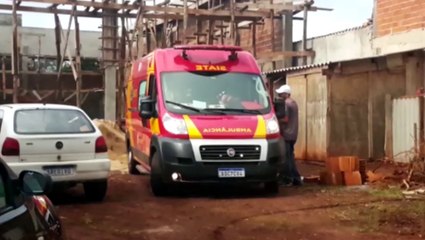 Trabalhador sofre queda de três metros em obra no Bairro Santa Cruz