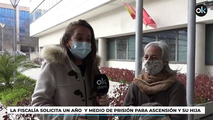 La fiscalía solicita un año y medio de prisión para Ascensión y su hija