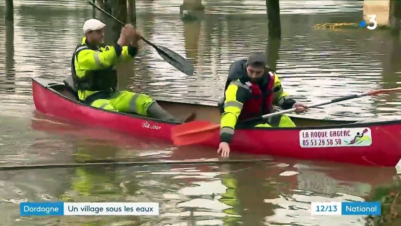 Dordogne : La Roque-Gageac, l'un des plus beaux villages de France, inondé
