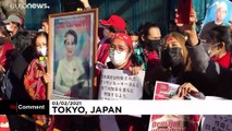شاهد: محتجون في طوكيو يطالبون السلطات بالتحرك ضد الانقلاب العسكري في ميانمار