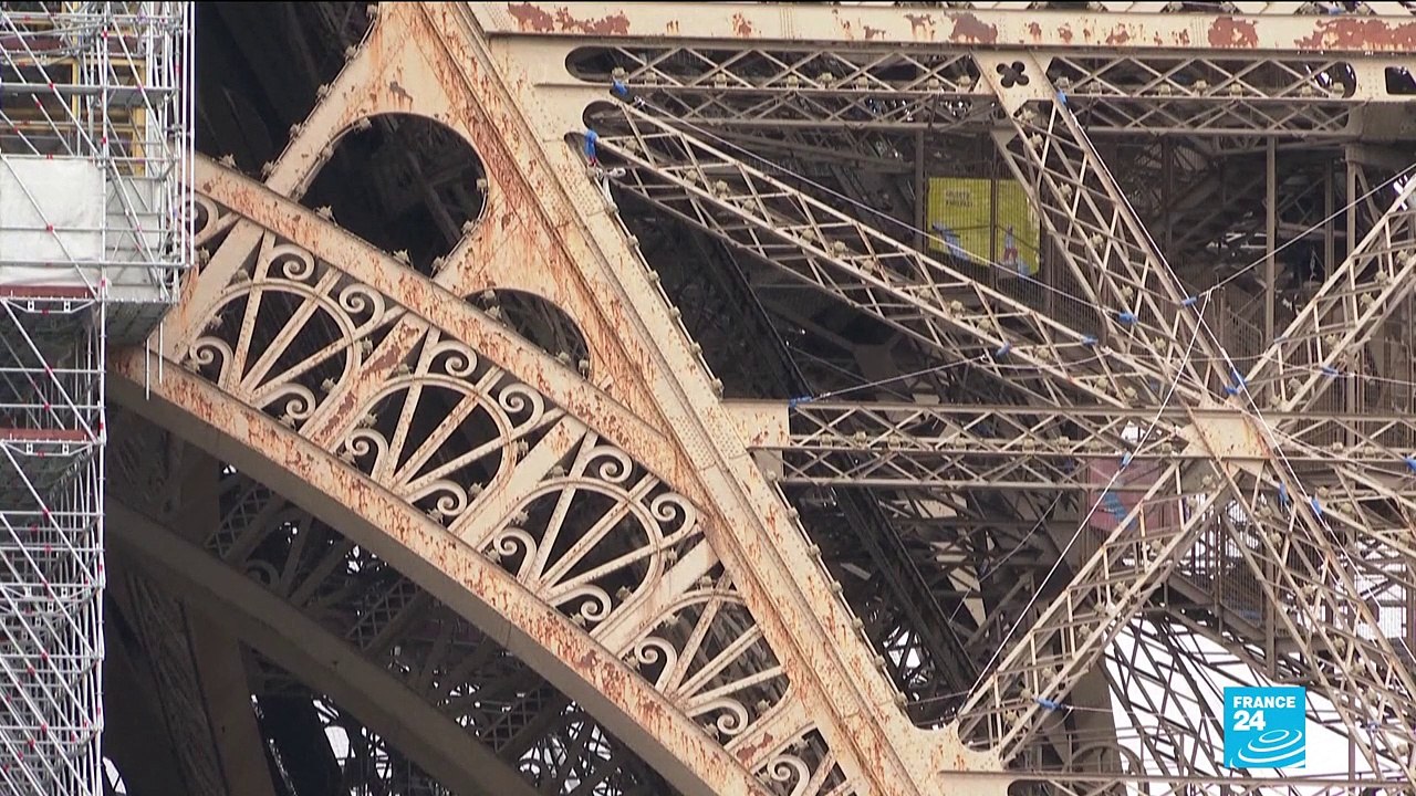Going for gold: Eiffel Tower gets Olympic facelift