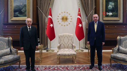 Cumhurbaşkanı Erdoğan, MHP Genel Başkanı Bahçeli’yi kabul etti