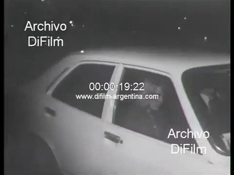 Anti-aircraft operation at night in the city of Buenos Aires 1978