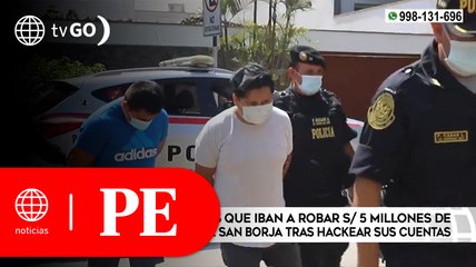 Detienen a sujetos que iban a robar 5 millones a municipalidad de San Borja | Primera Edición