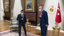 Cumhurbaşkanı Erdoğan, Anayasa Mahkemesi Başkanı Zühtü Arslan'ı kabul etti.