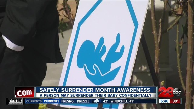 Safely Surrender Month Awareness: A person may surrender their baby confidentially