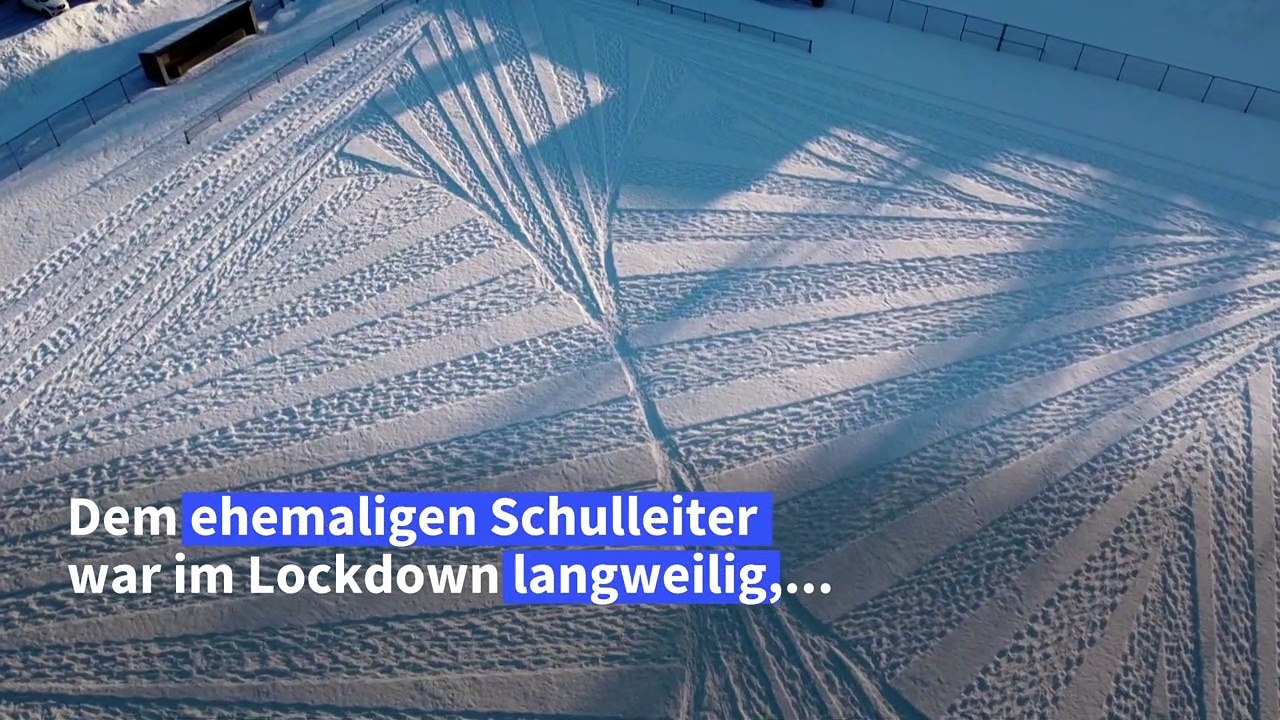 Kunst mit Schneeschuhen wird zum Internet-Hit