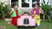 Car Wash Song -Suri & Annie Pretend Play Nursery Rhymes & Kids Songs