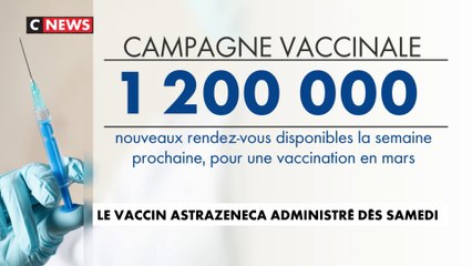 Le vaccin Astrazeneca administré dès samedi