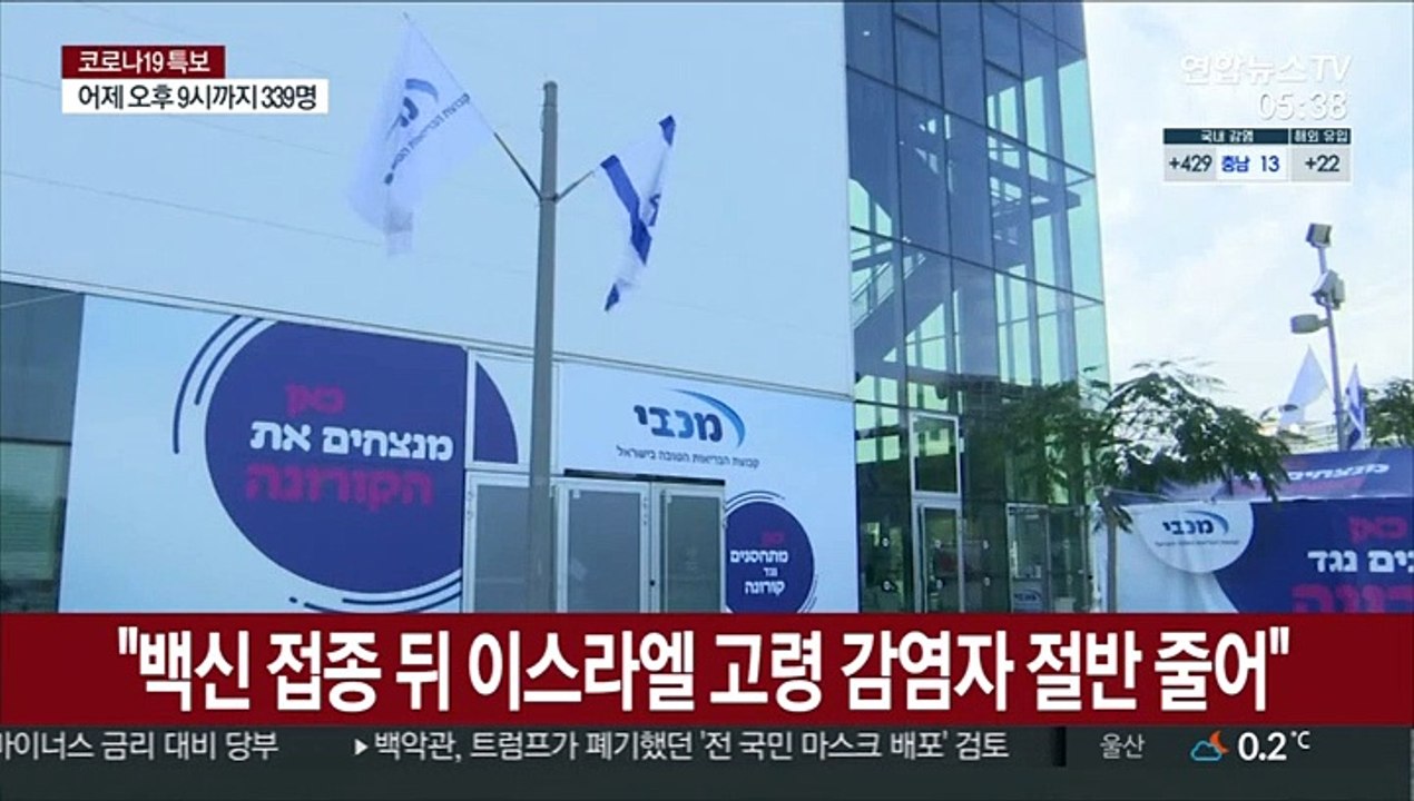 이스라엘 총리 "백신 접종후 고령 감염자 절반 줄어"