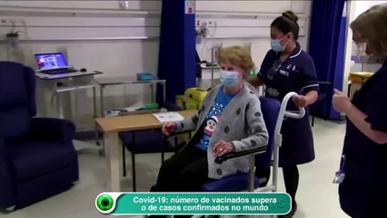 Covid-19: número de vacinados supera o de casos confirmados no mundo