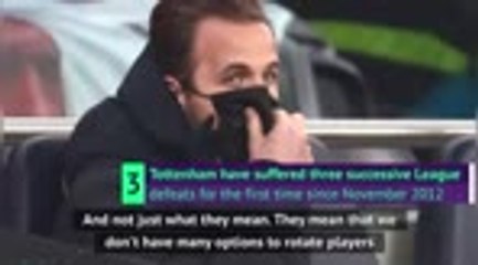 Mourinho blames Spurs' season fatigue after third-straight league defeat