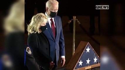 President Biden pays last respect to capitol fallen hero