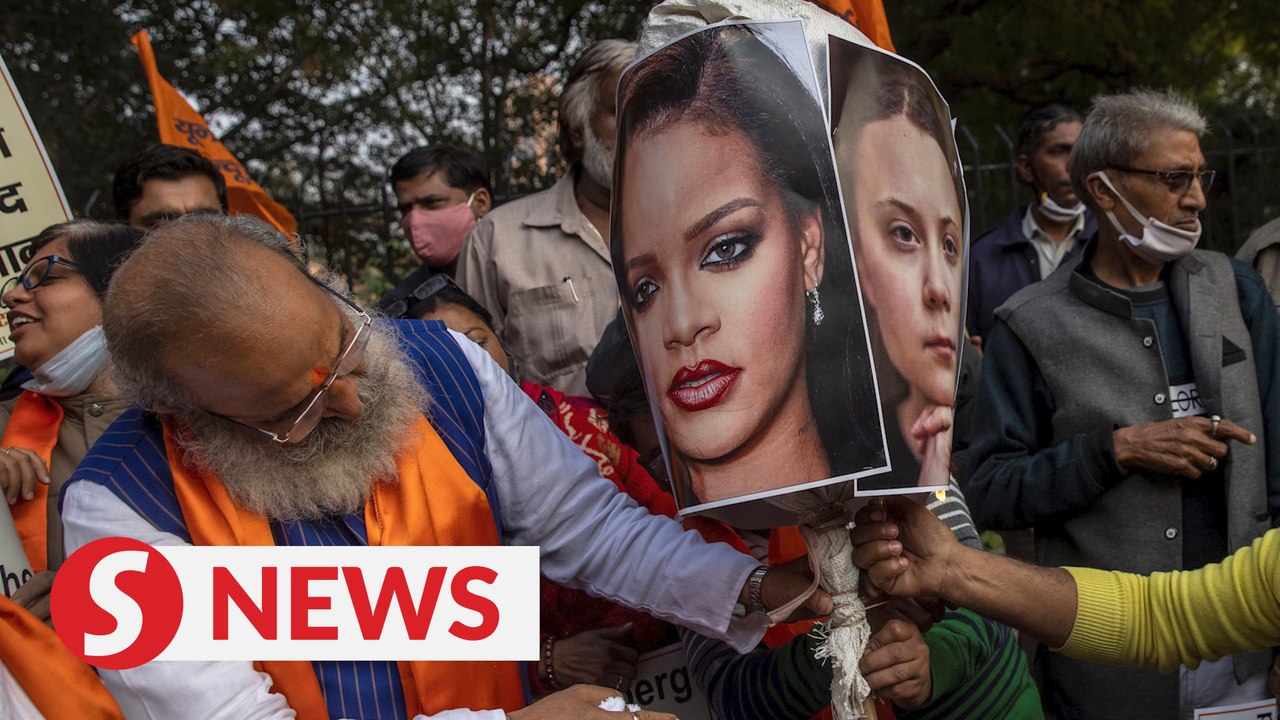 Greta, Rihanna posters burned in India protests