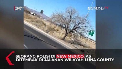 Detik-detik Baku Tembak Polisi AS dan Buronan di Jalan Raya