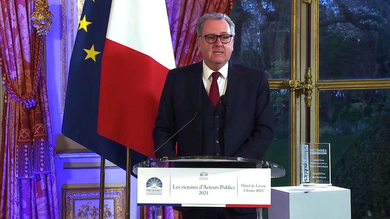 Remise du Grand Prix des lecteurs des "Victoires des acteurs publics" - Discours du Président Richard Ferrand - Mercredi 3 février 2021