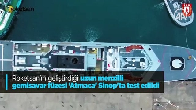 Roketsan'ın geliştirdiği uzun menzilli gemisavar füzesi 'Atmaca' test edildi