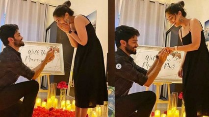 Actress Reba Monica John engaged after surprise proposal by lover pics go viral(Tamil)