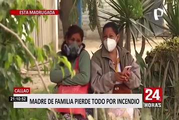 Callao: Incendio en almacén de madera dejó a dos familias sin hogar