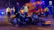 Un motorista, grave tras chocar contra una isleta en Madrid