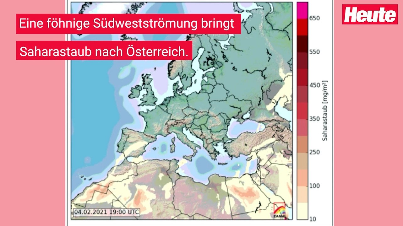Nun kommt jede Menge Saharastaub nach Österreich
