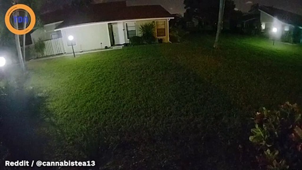 Une caméra de surveillance filme un fantôme dans son jardin en pleine nuit