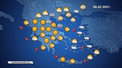 Η πρόβλεψη του καιρού για τo Σάββατο 06-02-2021
