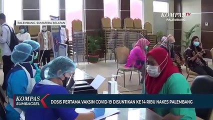 Dosis Pertama Vaksin Covid-19 Disuntikan Ke 14 Ribu Nakes Palembang