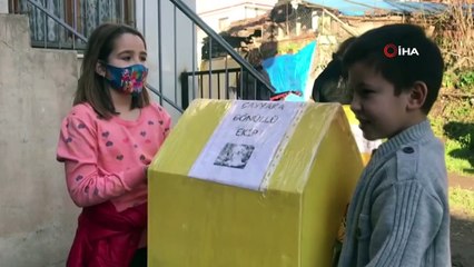 Köy öğrencileri sokak hayvanları için yaptı, tüm ilçeden alkış topladı