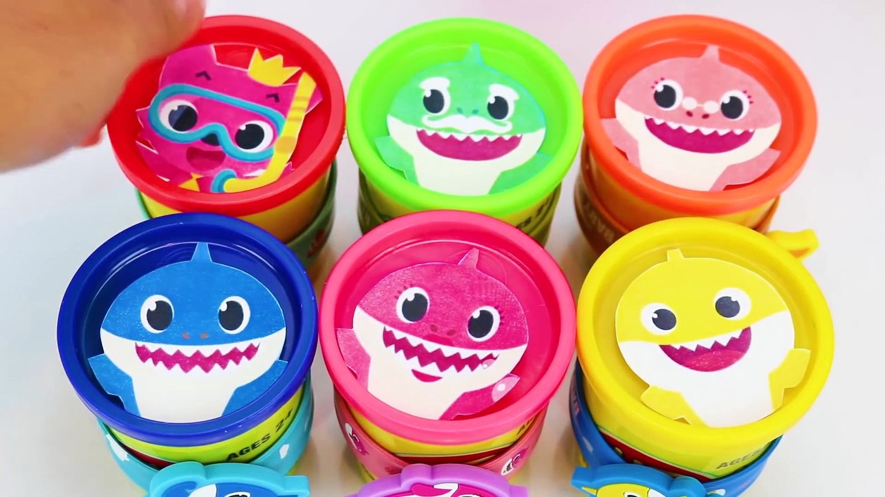 Nat and Essie Teach 6 Colors with Baby Shark PlayDoh video Dailymotion