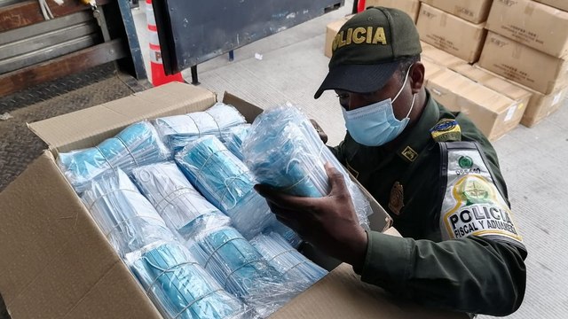 Policía incautó 300.000 tapabocas de contrabando avaluados en $ 450 millones