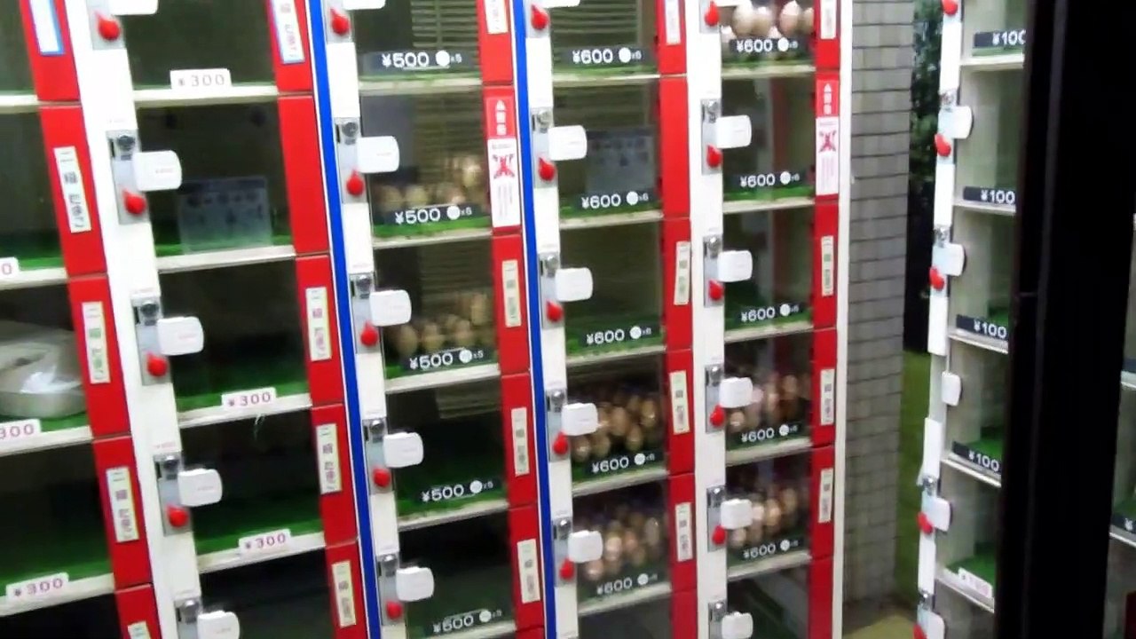 Egg Vending Machines in Japan
