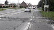 Nationale 60 piteux etat entre Bury et Peruwelz